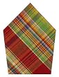 Durable Hand Woven 100% Cotton Red and Green Plaid Napkins 22x22 Inches Set of Six