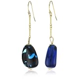 Amanda Pearl Blue Multi-Lumi Glass Nugget And