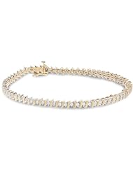 10k Gold S-Link Diamond Tennis Bracelet (1 cttw, I-J Color, I1-I2 Clarity)