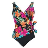 Tallulah One Piece Plus Size Surplice Swimsuit by Longitude - Women's Swimsuit Plus Size Swimsuits