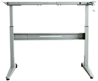 Adjustable Height Standing Desk with Manual Base(Silver)