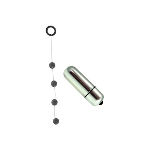 Doc Johnson Pleasure Beads Single Charcoal Adult Sex Toy Kit