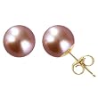 Natural Lavender 7.5-8mm 14k Gold Cultured Pearl Stud Earrings - Dahlia Classic Collection