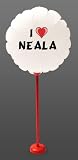 Round Shaped Party Balloon with I Love Neala