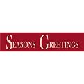 Seasons Greetings - Red/ White (24")