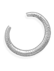 Hammered Sterling Silver Cuff Bracelet Tapered Width