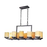 Luminous Rustic Ebony Finish 10-Light 37 Wide Chandelier