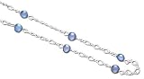 Solid Sterling Silver Gray Peacock Freshwater Pearl Anklet 9 chain