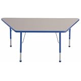 30" x 30" x 60" Trapezoid Activity Table with Adjustable Standard Legs - Blue