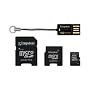 Kingston Mobility Kit - 4 GB microSDHC Flash Memory Card with SD and miniSD Adapters + USB Reader MBLYG2/4GB