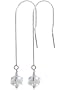 Made with Swarovski Elements� Crystal Sterling Silver Threader String Ear Wire 2" Long Earrings