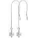 Made with Swarovski Elements� Crystal Sterling Silver Threader String Ear Wire 2" Long Earrings