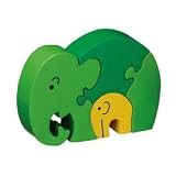 Toys : Mother & Baby Elephant Wooden Jigsaw Puzzle
