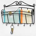 Spectrum Diversified 37510 Black Metal Wall Mount Scroll Single Letter and Key Holder