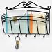 Scroll Wall Mount Letter Holder (Black) (8