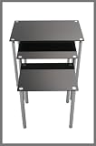 Nest Of 3 Chrome Plated Black Coffee Table Set Rectangular New