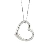  : Karat Platinum Floating Heart Pendant