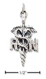 Sterling Silver RN Nurses Symbol Charm