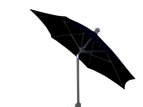 Fiberbuilt Umbrellas Fiberglass Rib Patio Umbrella With Push Button Tilt 7 5 Feet Diameter Black Canopy And Champagne Bronze Pole Trolls Shopping