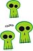 Sports : Aufkleber Josh SHAG Agle Green Skulls Sticker (Nr. 0755)