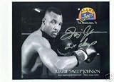 REGGIE JOHNSON AUTOGRAPHED BOXING PHOTO 2X WORLD CHAMPION (BOXING)