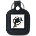 Miami Dolphins Square Leather Key Chain - NFL Football Fan Shop Sports Team Merchandise