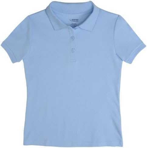 FRENCH TOAST School Uniforms Girls Short Sleeve Interlock w/ Picot Collar A9423