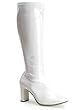 Women's Knee-High Stretch Patent Gogo Boot With 3 1/4 Inch Block Heel