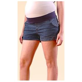 under belly tab cuff stretch fabric maternity short