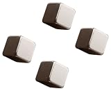 Produkt-Bild: Sigel GL190 Design-Magnetw&uuml;rfel, silber, extra stark (N42), h&auml;lt bis zu 8 Blatt DINA4-Papier (80g/m&sup2;) , vernickelt, 10x10x10 mm, 4 ST