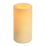 Inglow CGT20408WH Outdoor Flameless Candle 4 by 8-inch Tall Pillar with Timer, White