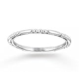 14k White Gold Elegant Style Modern Stackable Ring
