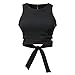 ABADAY Bow Tie Cut Out Crop Top