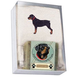 Single Gift Box with Rottweiler Soap and Towel