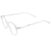 zeroUV Retro Keyhole Nose Bridge Clear Lens P3 Round Glasses 46mm (Clear/Clear)