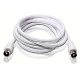 Philips TV Aerial Video Fly Lead - Coaxial Cable 2m - male to male
