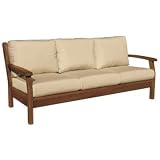 Northshore Outdoor Sofa, Navy Cushion, Finish: White
