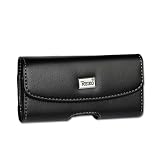 New Fashionable Leather Pouch Protective Carrying Cell Phone Case for Motorola Droid X MB810 Verizon - Black