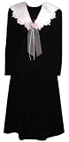 CLEARANCE New Black Velvet Nautical Collar Dress ~ 8.5 to 16.5 ~ GIRLS PLUS SIZE