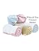 Crib Clouds - Baby Blanket By Colorado Trading (White with Blue Scalloped Edge)