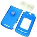 PCMICROSTORE Brand AT&T Cingular Motorola RAZR2 V9 (NOT Compatible with V8 and V9m) Translucent Blue Snap-On Crystal Case Cover with Removable Belt Clip