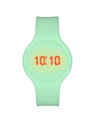 Geneva Womens Round Dial Touch Screen Silicone Watch, Mint