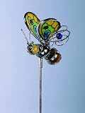 Review House of Marbles  / Plant Support - Stained Glass & Chrome Butterfly