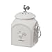 Oggi Ceramic Rooster Countertop Compost Keeper, Antique White