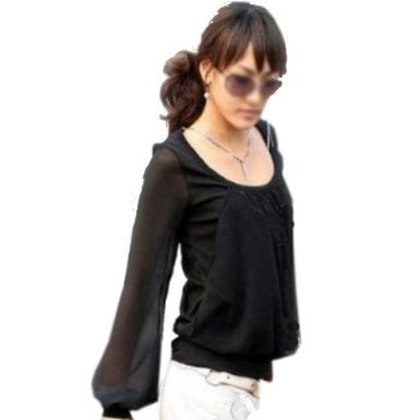 （シーズンセレクト） season_select　ss-5403 ドルマンスリーブ 7分袖 シフォン トップス レディース フリーサイズ 【オリジナルシュシュ付き】