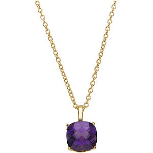 Click here for 14K Yellow Gold Amethyst Necklace prices