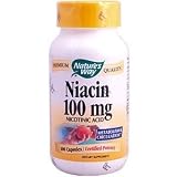 Nature's Way Niacin, Nicotinic Acid, 100 mg, 100 Capsules by ClubNatural