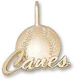 Miami Hurricanes Solid 10K Gold ''CANES'' Baseball Pendant