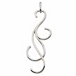14kt White Gold Swirl and Curl Fashion Pendant