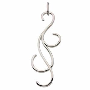 14kt White Gold Swirl and Curl Fashion Pendant